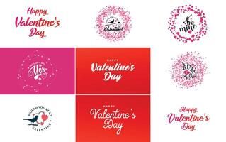 Be My Valentine lettering with a heart design suitable for use in Valentine s Day cards and invitations vector