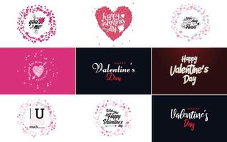 Be My Valentine lettering with a heart design suitable for use in Valentine s Day cards and invitations vector