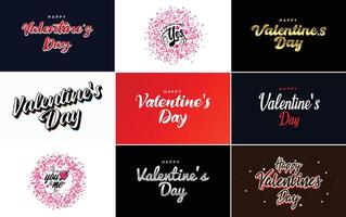 Be My Valentine lettering with a heart design suitable for use in Valentine s Day cards and invitations vector
