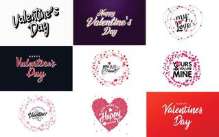 Be My Valentine lettering with a heart design suitable for use in Valentine s Day cards and invitations vector
