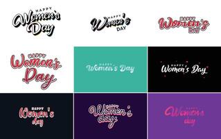 International Women s Day banner template with a gradient color scheme and a feminine symbol element illustration vector