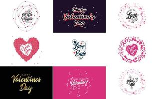 I Love You hand drawn lettering with a heart design suitable for use in Valentine s Day designs or as a romantic greeting vector