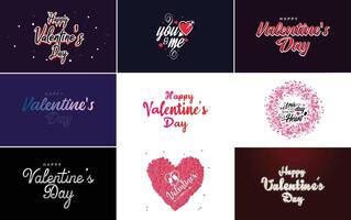 I Love You hand drawn lettering and calligraphy with a heart design suitable for use as a Valentine s Day greeting vector