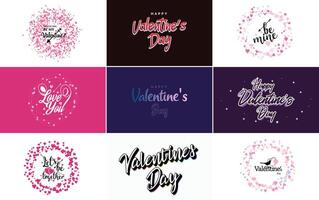Be My Valentine lettering with a heart design suitable for use in Valentine s Day cards and invitations vector