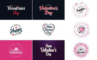 Be My Valentine lettering with a heart design suitable for use in Valentine s Day cards and invitations vector