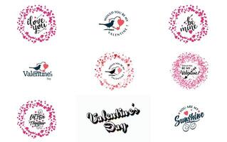 Be My Valentine lettering with a heart design suitable for use in Valentine s Day cards and invitations vector