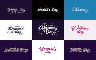 International Women s Day banner template with a gradient color scheme and a feminine symbol element illustration vector