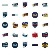 Upgrade Your Job Advertisements with These 25 We re Hiring element Elements vector