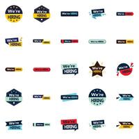 25 Versatile We re Hiring element Elements for Your Recruitment Needs vector