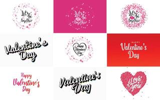 Be My Valentine lettering with a heart design suitable for use in Valentine s Day cards and invitations vector