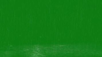 Animated Green Screen Rain, Realistic Raindrops, Rainfall Effects, and Wet Surface Animation video