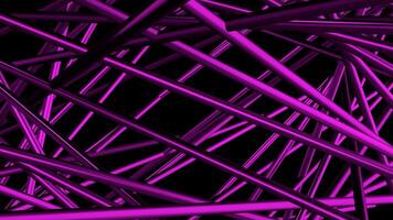 Black background.Motion. Bright lines in three D format that move in abstraction along the footage . video
