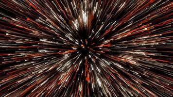 Abstract fireworks explode in the dark sky. Motion. Festive background with fireworks flying into all the sides, seamless loop. video