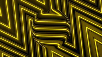 Round shaped object with the same zig zag pattern as on the background, seamless loop. Motion. Contrasting pattern with triangles. video