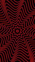 Red twitching pattern. Motion.Bright colored lines in the animation give the effect of hypnosis. video
