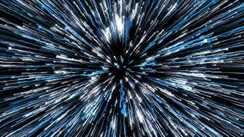 Abstract fireworks explode in the dark sky. Motion. Festive background with fireworks flying into all the sides, seamless loop. video