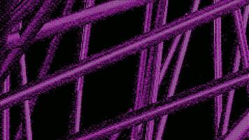 Abstract high tech pattern dark pink endless round shaped long stripes. Motion. Complex texture of straight crossed pipes, seamless loop. video