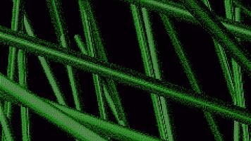 VHS screen effect with slowly moving 3D lines on a black background, seamless loop. Motion. Glitch effect on a dark screen. video