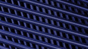 Retro image with moving 3d lines. Motion. 3D lines move in grid on black background. Moving grid of lines creates retro background with noise video