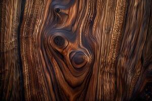 Dark walnut wood with fine grains, texture background photo