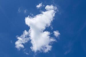 Blue sky background with tiny clouds, Nature cloud blue sky background, Blue Sky with Fluffy White Clouds on a Sunny Summer Day photo
