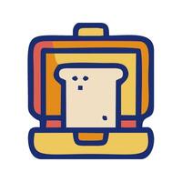 a toaster icon on a white background vector
