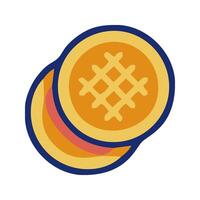 a waffle icon with a waffle on top vector