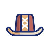 a cowboy hat with a cross on it vector