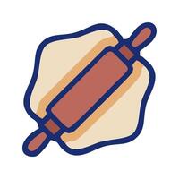 a rolling pin icon on a white background vector