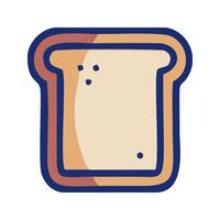 a slice of toast with a hole in it vector