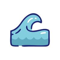 a blue wave icon on a white background vector