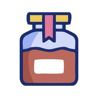 a jar with a liquid inside on a white background vector