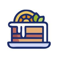 cake icon with a slice of cake on top vector