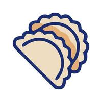 a taco icon on a white background vector
