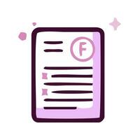 a document with a check mark on it vector