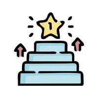 a cake with a star on top of it vector