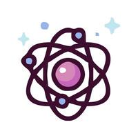 an atom symbol with a star on it vector