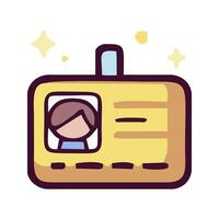 a yellow card with a person's face on it vector