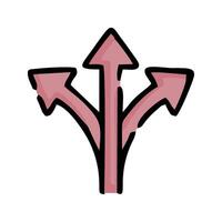 a pink arrow pointing to the right and left vector