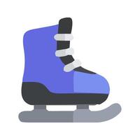 ice skates flat icon isolated on white background vector