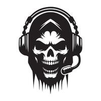 Skull image in vintage style vector