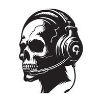 Skull designed in vintage style vector