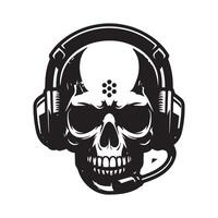 Skull with vintage styling vector