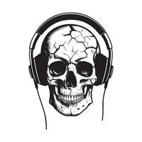Skull in a vintage style vector