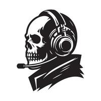 Skull drawn in a vintage style vector