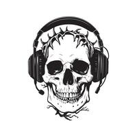 Skull with a retro vintage look vector