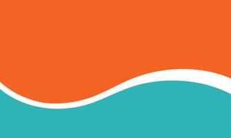 Two color blank background with wavy lines vector