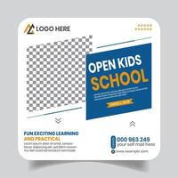 Minimal Back To School Web Banner Template vector