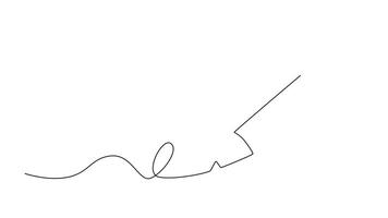 Animated self drawing of continuous line draw of pencil flat icon. Symbol of graduation for web or mobile app. Sign of education for design. Outline logo of school. Full length single line animation video
