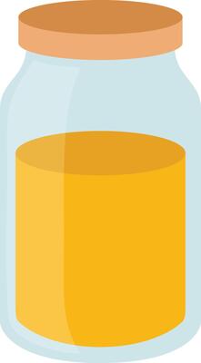 Honey in jar Illustration